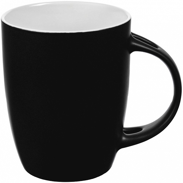 Кружка с ложкой Cheer Up ver.2, черная с логотипом в Нефтекамске заказать по выгодной цене в кибермаркете AvroraStore