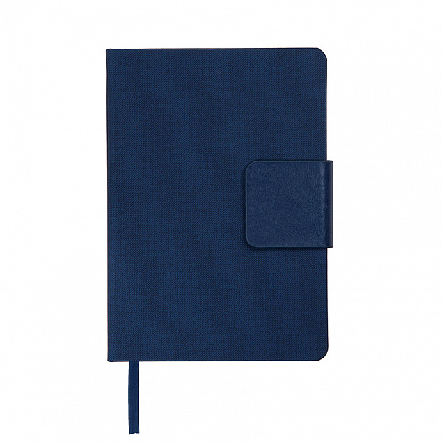 Ежедневник недатированный Stevie, А5,  синий, кремовый блок, без обреза с логотипом в Нефтекамске заказать по выгодной цене в кибермаркете AvroraStore