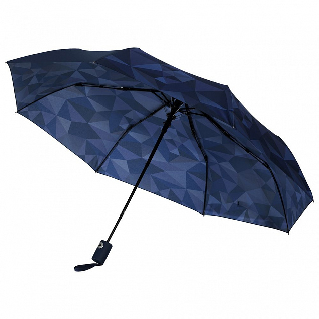 Складной зонт Gems, синий с логотипом в Нефтекамске заказать по выгодной цене в кибермаркете AvroraStore