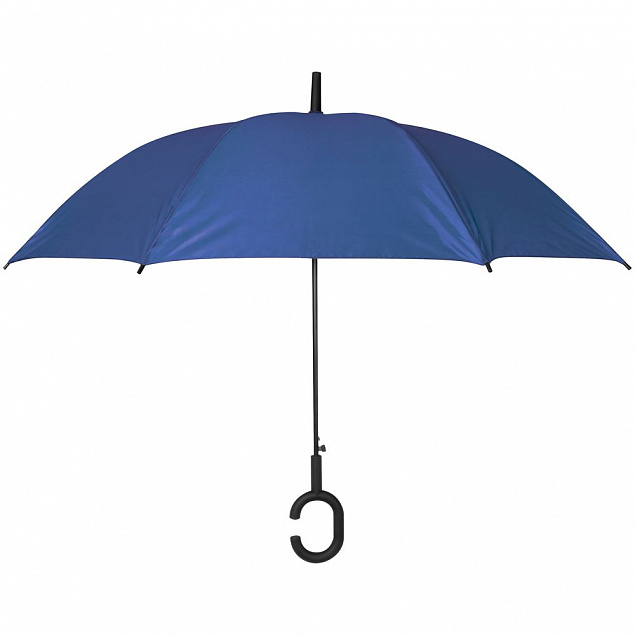 Зонт-трость Charme, синий с логотипом в Нефтекамске заказать по выгодной цене в кибермаркете AvroraStore