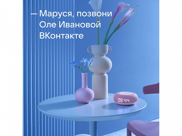 Умная колонка «Капсула Мини» с голосовым помощником Марусей с логотипом в Нефтекамске заказать по выгодной цене в кибермаркете AvroraStore