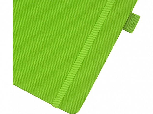 Блокнот Honua форматом A5 из переработанной бумаги с обложкой из переработанного ПЭТ, зеленый лайм с логотипом в Нефтекамске заказать по выгодной цене в кибермаркете AvroraStore