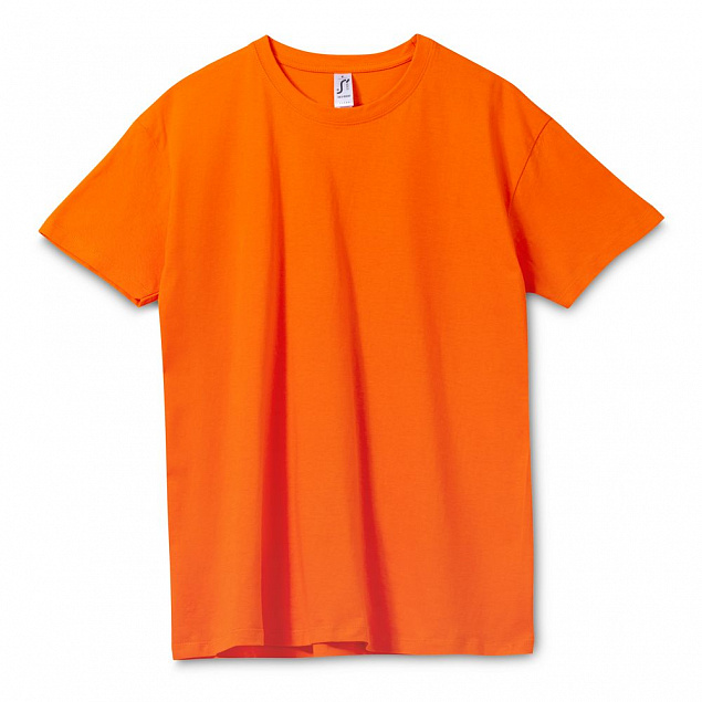 Футболка REGENT 150, оранжевая с логотипом в Нефтекамске заказать по выгодной цене в кибермаркете AvroraStore
