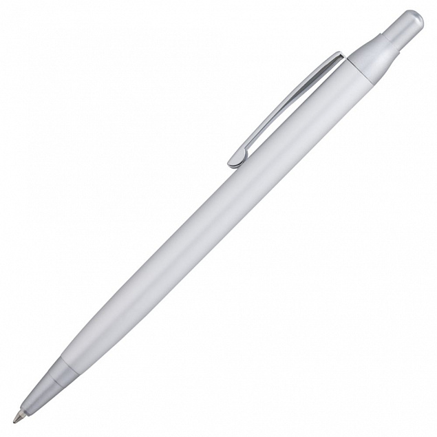 Ручка шариковая Simple, серебристая с логотипом в Нефтекамске заказать по выгодной цене в кибермаркете AvroraStore