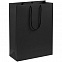 Пакет бумажный Porta XL, черный с логотипом в Нефтекамске заказать по выгодной цене в кибермаркете AvroraStore