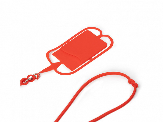 Силиконовый шнурок DALVIK с держателем мобильного телефона и карт с логотипом в Нефтекамске заказать по выгодной цене в кибермаркете AvroraStore