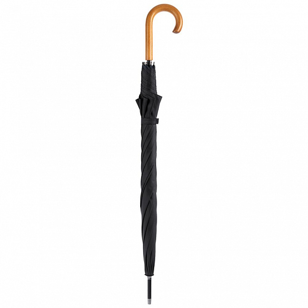 Зонт-трость «СКА», черный с логотипом в Нефтекамске заказать по выгодной цене в кибермаркете AvroraStore