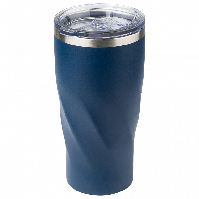Термокружка вакуумная, Twist, 600 ml, темно-синяя с логотипом в Нефтекамске заказать по выгодной цене в кибермаркете AvroraStore