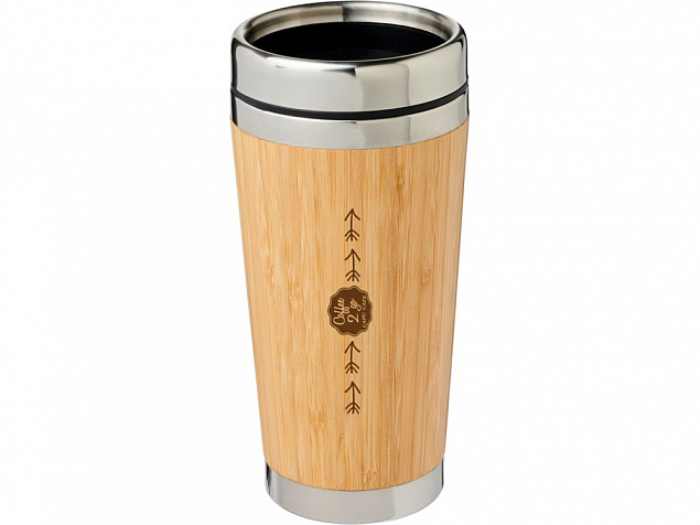 Термостакан Bambus с бамбуковой отделкой с логотипом в Нефтекамске заказать по выгодной цене в кибермаркете AvroraStore