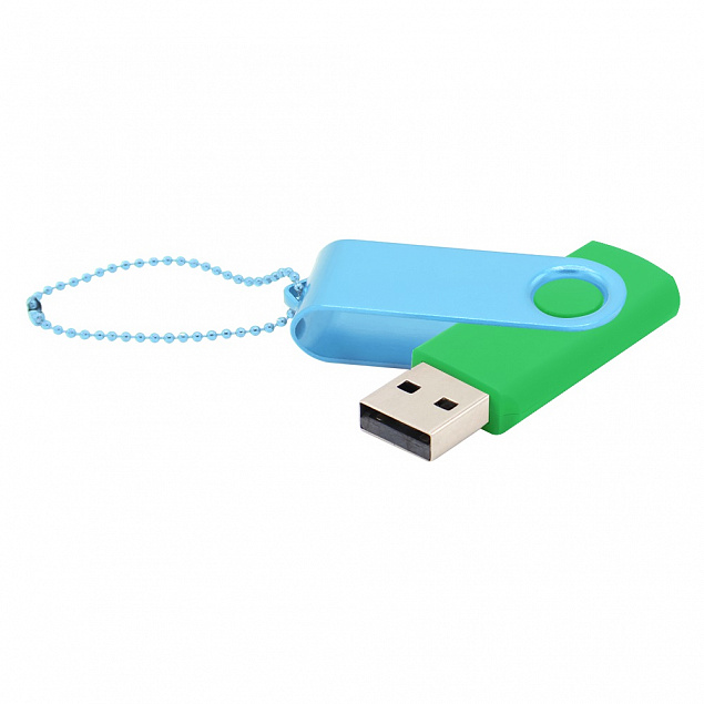 Флешка Designer To Go 2.0 USB 16Gb, зеленый/бирюзовый с логотипом в Нефтекамске заказать по выгодной цене в кибермаркете AvroraStore