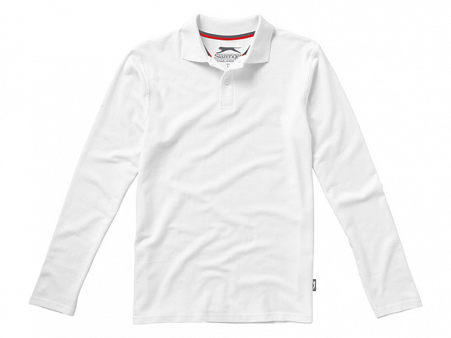 Рубашка поло "Point" мужская с длинным рукавом с логотипом в Нефтекамске заказать по выгодной цене в кибермаркете AvroraStore