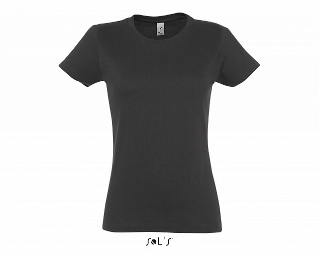 Фуфайка (футболка) IMPERIAL женская,Темно-серый 3XL с логотипом в Нефтекамске заказать по выгодной цене в кибермаркете AvroraStore