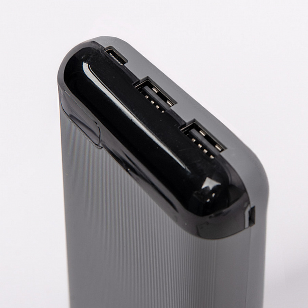 Универсальный аккумулятор OMG Num 20 (20000 мАч), серый, 14,6х7.0х2,75 см с логотипом в Нефтекамске заказать по выгодной цене в кибермаркете AvroraStore