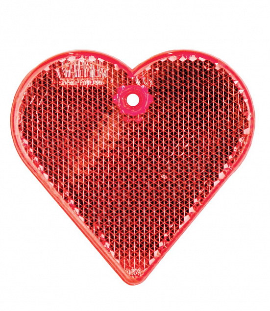 Пешеходный светоотражатель «Сердце», красный с логотипом в Нефтекамске заказать по выгодной цене в кибермаркете AvroraStore