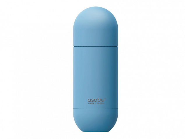 Термос ORB, синий с логотипом в Нефтекамске заказать по выгодной цене в кибермаркете AvroraStore