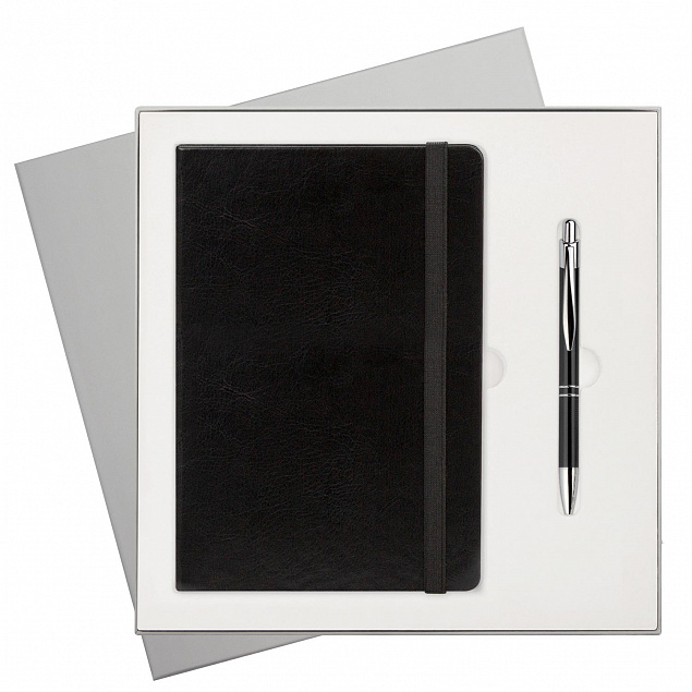 Подарочный набор Portobello/Voyage BtoBook черный (Ежедневник недат А5, Ручка) с логотипом в Нефтекамске заказать по выгодной цене в кибермаркете AvroraStore