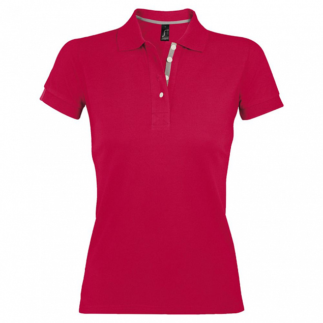 Рубашка поло женская PORTLAND WOMEN 200 красная с логотипом в Нефтекамске заказать по выгодной цене в кибермаркете AvroraStore