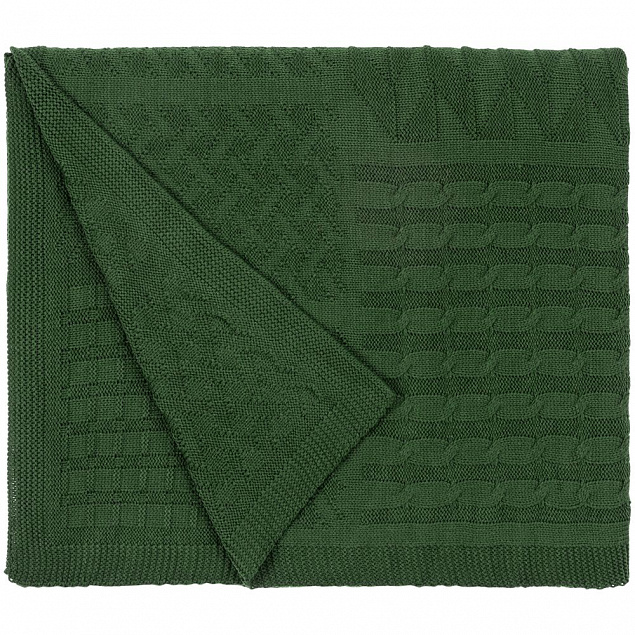 Плед Snippet, темно-зеленый с логотипом в Нефтекамске заказать по выгодной цене в кибермаркете AvroraStore