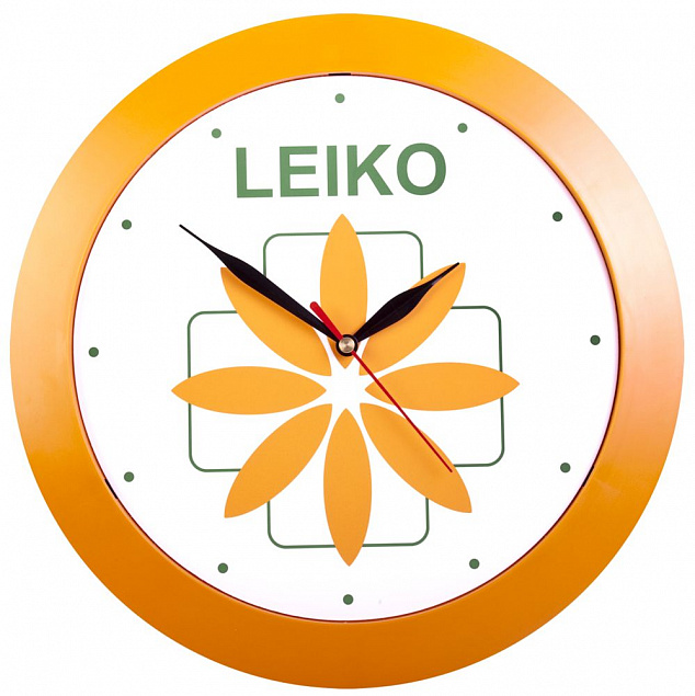 Часы настенные Vivid large, оранжевые с логотипом в Нефтекамске заказать по выгодной цене в кибермаркете AvroraStore