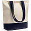 Холщовая сумка Shopaholic, темно-синяя с логотипом в Нефтекамске заказать по выгодной цене в кибермаркете AvroraStore