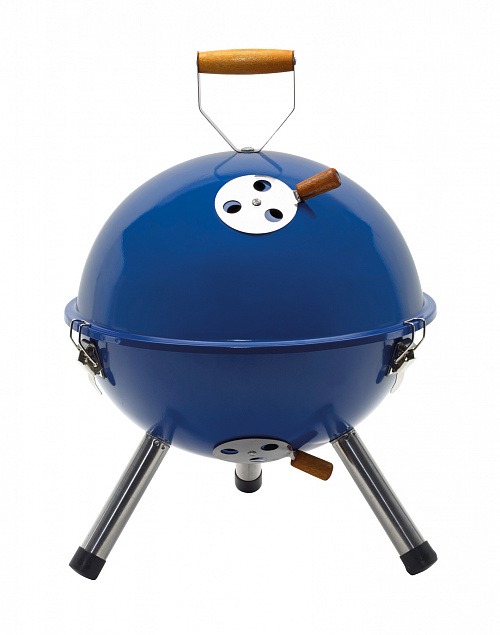 Мини барбекю COOKOUT, синий с логотипом в Нефтекамске заказать по выгодной цене в кибермаркете AvroraStore