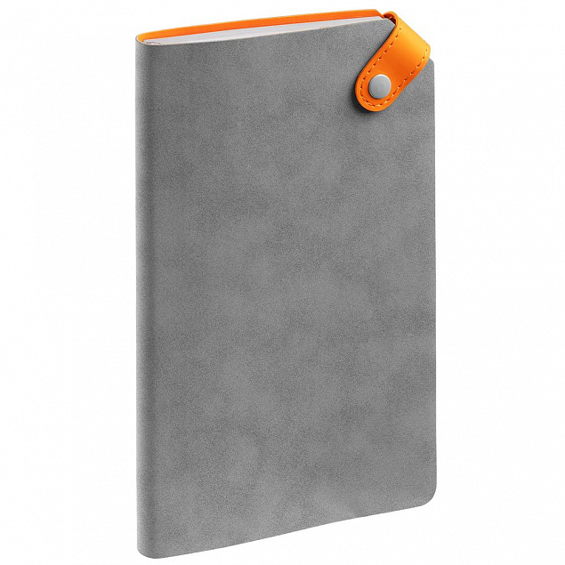 Ежедневник Corner, недатированный, серый с оранжевым с логотипом в Нефтекамске заказать по выгодной цене в кибермаркете AvroraStore
