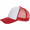 Бейсболка BUBBLE, красная с белым с логотипом в Нефтекамске заказать по выгодной цене в кибермаркете AvroraStore