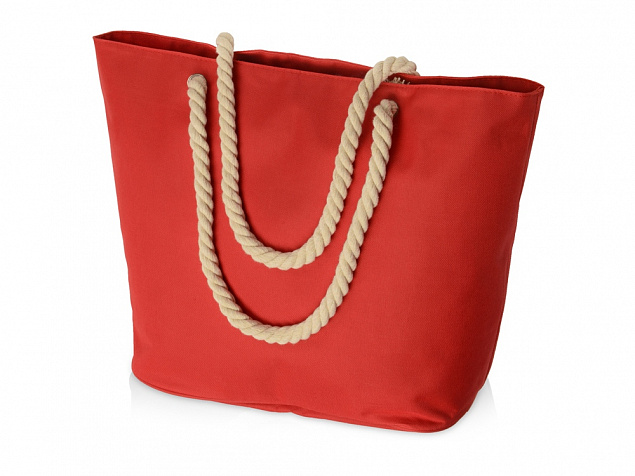 Пляжная сумка Seaside, красный с логотипом в Нефтекамске заказать по выгодной цене в кибермаркете AvroraStore