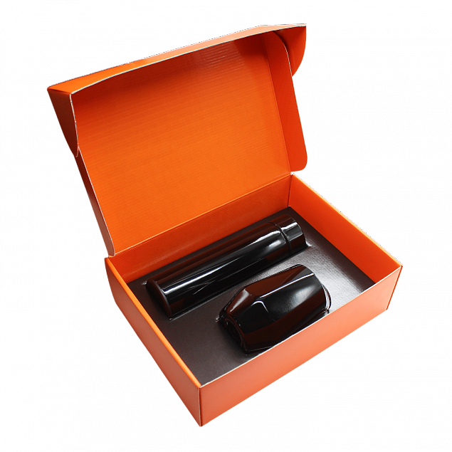 Набор Hot Box E B orange (черный) с логотипом в Нефтекамске заказать по выгодной цене в кибермаркете AvroraStore