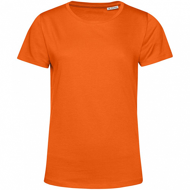 Футболка женская E150 Organic, оранжевая с логотипом в Нефтекамске заказать по выгодной цене в кибермаркете AvroraStore