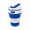 Стакан складной BUTTON;  300 мл, силикон, синий с логотипом в Нефтекамске заказать по выгодной цене в кибермаркете AvroraStore