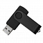 USB flash-карта DOT (16Гб), черный, 5,8х2х1,1см, пластик, металл с логотипом в Нефтекамске заказать по выгодной цене в кибермаркете AvroraStore