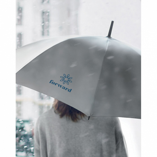 Отражающий ветрозащитный зонт с логотипом в Нефтекамске заказать по выгодной цене в кибермаркете AvroraStore