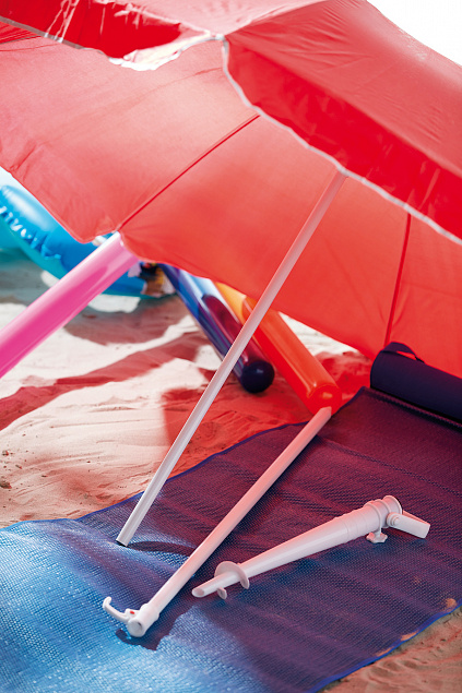 Пляжный зонт и зонтик ПОДСОЛНУХ, красный с логотипом в Нефтекамске заказать по выгодной цене в кибермаркете AvroraStore