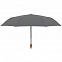 Зонт складной Nature Magic, серый с логотипом в Нефтекамске заказать по выгодной цене в кибермаркете AvroraStore