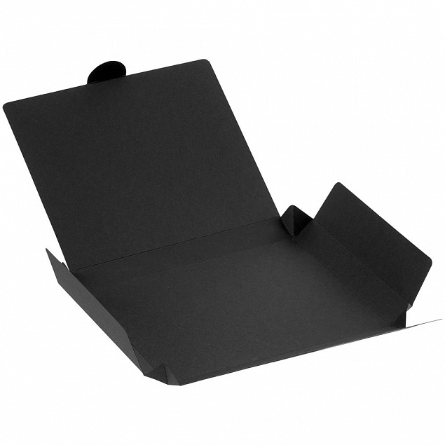 Коробка самосборная Flacky, черная с логотипом в Нефтекамске заказать по выгодной цене в кибермаркете AvroraStore