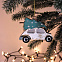 Ёлочная игрушка Машинка (белый) с логотипом в Нефтекамске заказать по выгодной цене в кибермаркете AvroraStore