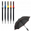 Зонт-трость Jenna, черный с красным с логотипом в Нефтекамске заказать по выгодной цене в кибермаркете AvroraStore