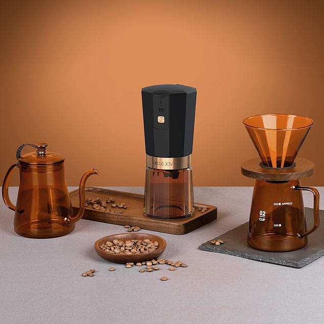 Кофейный набор Amber Coffee Maker Set, оранжевый с черным с логотипом в Нефтекамске заказать по выгодной цене в кибермаркете AvroraStore