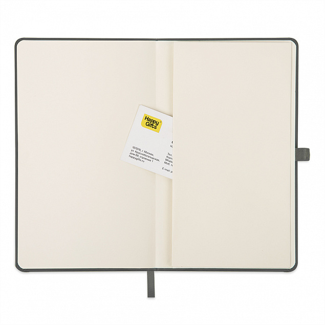 Ежедневник недатированный HAMILTON, A5, темно-серый, кремовый блок с логотипом в Нефтекамске заказать по выгодной цене в кибермаркете AvroraStore