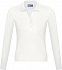 Рубашка поло женская с длинным рукавом PODIUM 210 белая с логотипом в Нефтекамске заказать по выгодной цене в кибермаркете AvroraStore