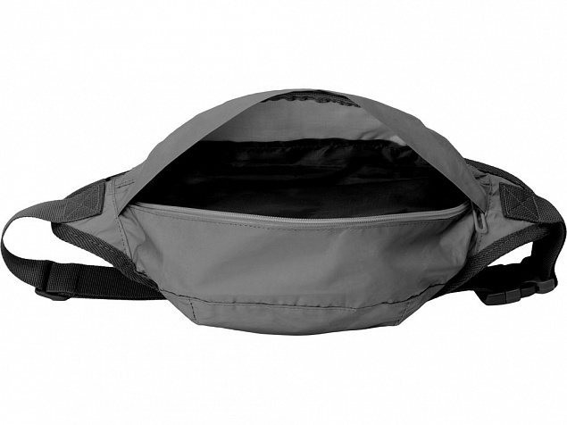 Светоотражающая сумка на пояс Extra Reflect, серый с логотипом в Нефтекамске заказать по выгодной цене в кибермаркете AvroraStore