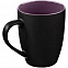 Кружка Bright Tulip, матовая, черная с фиолетовым с логотипом в Нефтекамске заказать по выгодной цене в кибермаркете AvroraStore