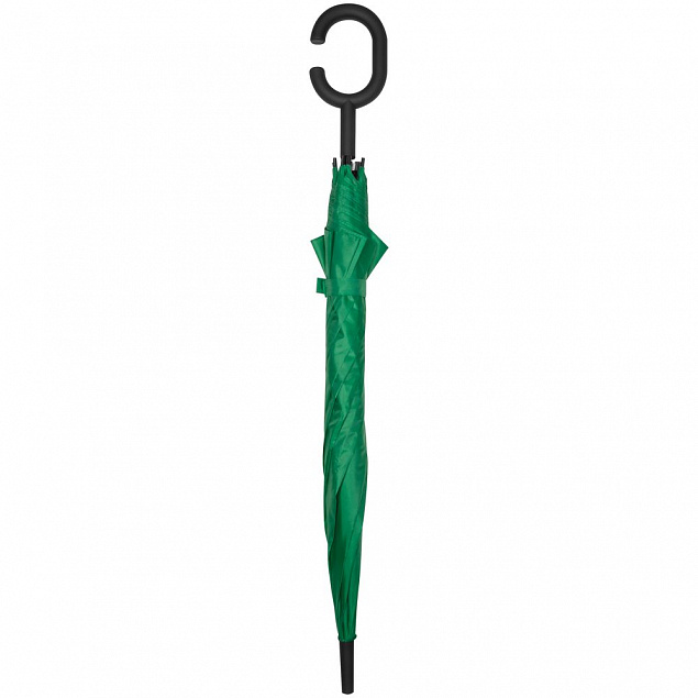Зонт-трость Charme, зеленый с логотипом в Нефтекамске заказать по выгодной цене в кибермаркете AvroraStore