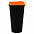 Стакан с крышкой Color Cap Black, черный с красным с логотипом в Нефтекамске заказать по выгодной цене в кибермаркете AvroraStore