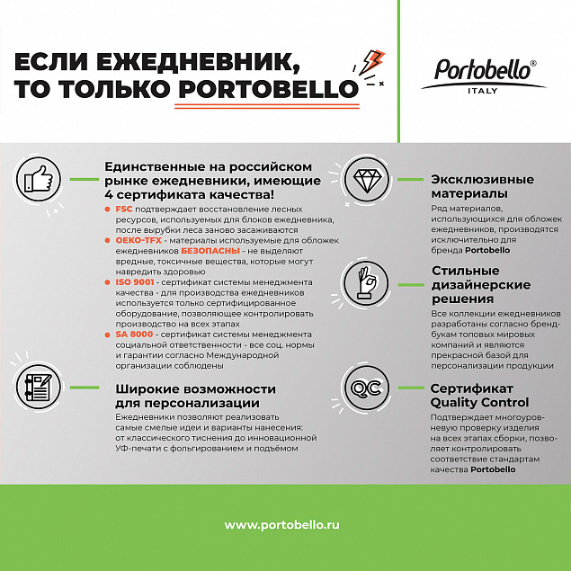 Ежедневник Portobello Trend, Terra, недатированный, серый с логотипом в Нефтекамске заказать по выгодной цене в кибермаркете AvroraStore