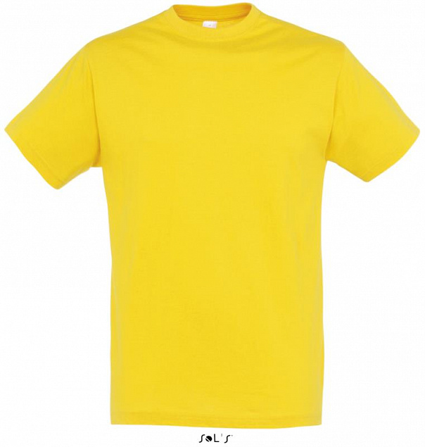 Фуфайка (футболка) REGENT мужская,Жёлтый 3XL с логотипом в Нефтекамске заказать по выгодной цене в кибермаркете AvroraStore