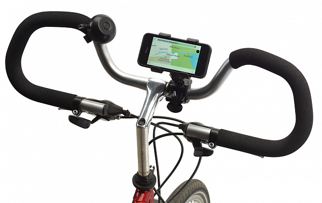 Держатель для смартфона DOWN HILL для велосипеда, черный с логотипом в Нефтекамске заказать по выгодной цене в кибермаркете AvroraStore