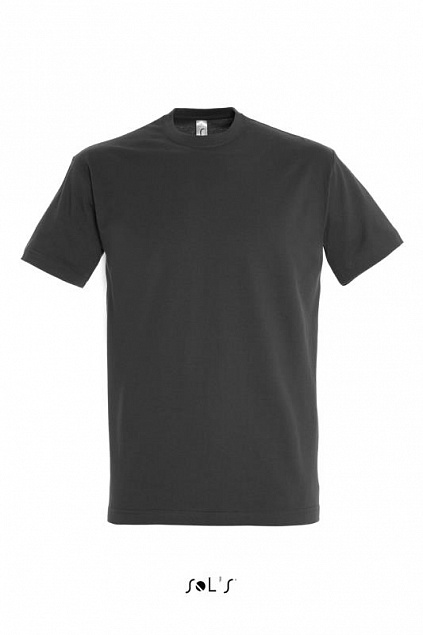 Фуфайка (футболка) IMPERIAL мужская,Тёмно-серый/графит 3XL с логотипом в Нефтекамске заказать по выгодной цене в кибермаркете AvroraStore