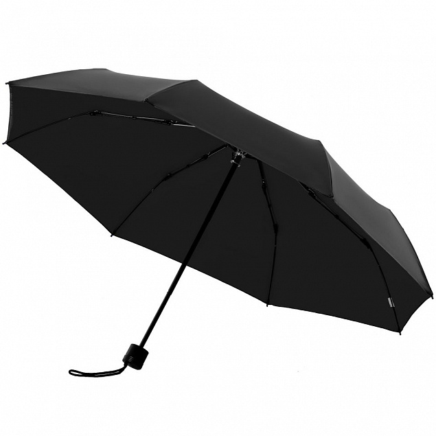 Зонт складной с защитой от УФ-лучей Sunbrella, черный с логотипом в Нефтекамске заказать по выгодной цене в кибермаркете AvroraStore